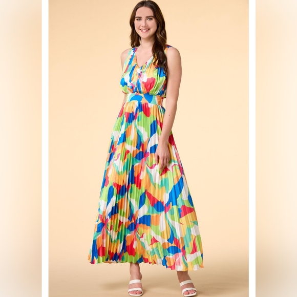 $9 FLYING TOMATO PLEATED MAXI DRESS NWOT - Picture 6 of 6